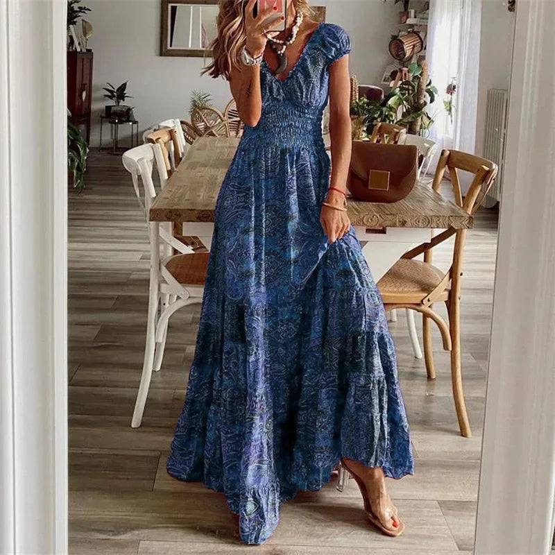 Sukienka Maxi We Wzory Boho