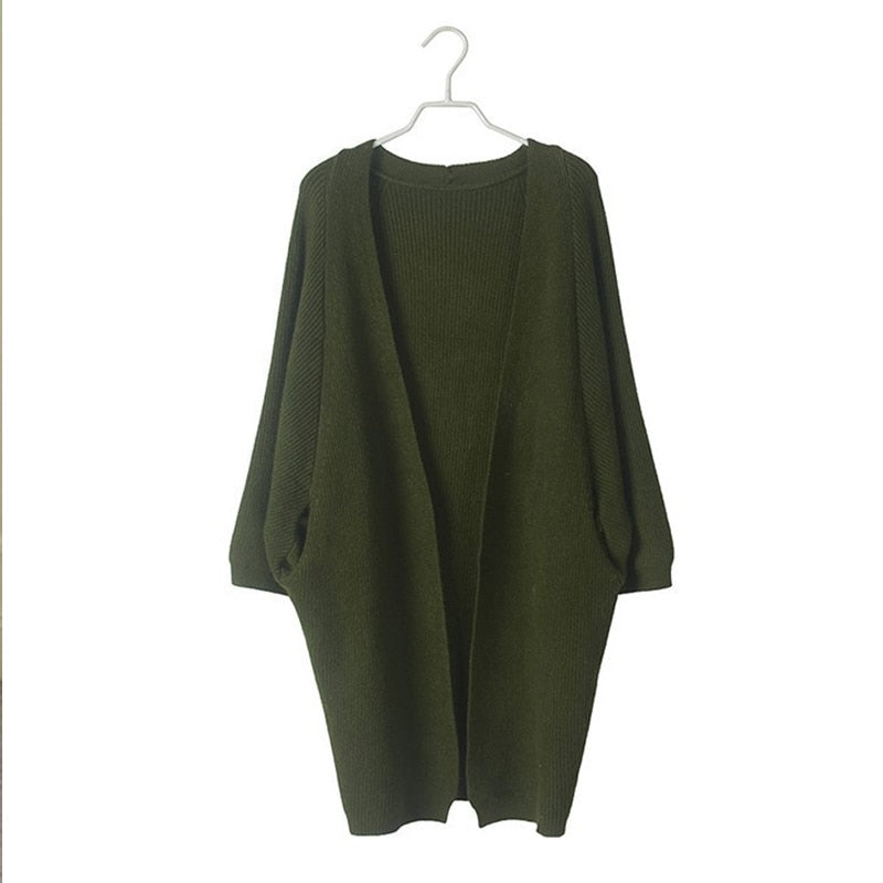 Sweter Kardigan Z Prążkowanego Materiału
