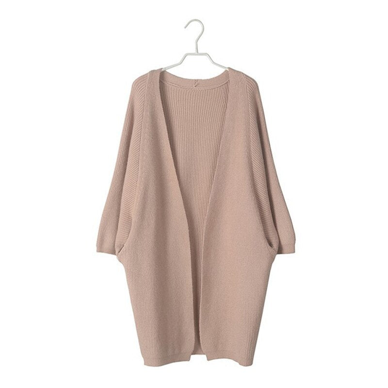 Sweter Kardigan Z Prążkowanego Materiału